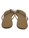 Tkees Shoe Size 9 Beige Leather Upper Thong Flat Flip Flop Round Toe Sandals Beige / 9