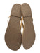 Tkees Shoe Size 9 Beige Leather Upper Thong Flat Flip Flop Round Toe Sandals Beige / 9
