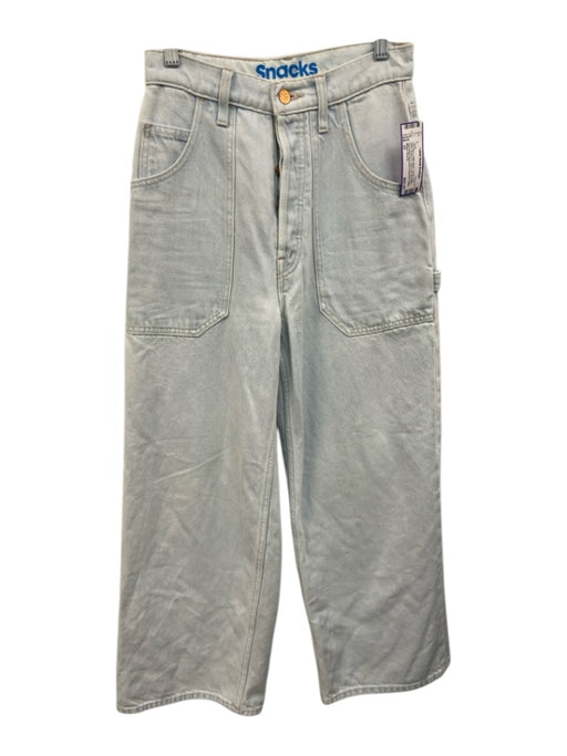 Mother Snacks Size 25 Light Blue Cotton Blend Denim High Waist Button Fly Jeans Light Blue / 25