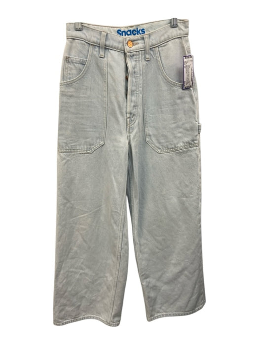 Mother Snacks Size 25 Light Blue Cotton Blend Denim High Waist Button Fly Jeans Light Blue / 25