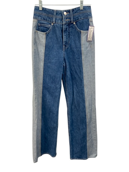 Veronica Beard Jeans Size 25 Medium & light wash Cotton Denim Color Block Jeans Medium & light wash / 25