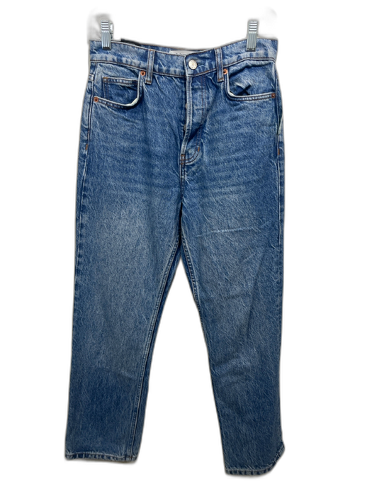 Reformation Jeans Size 26 Med Wash Cotton Denim Button Fly High Rise Jeans Med Wash / 26