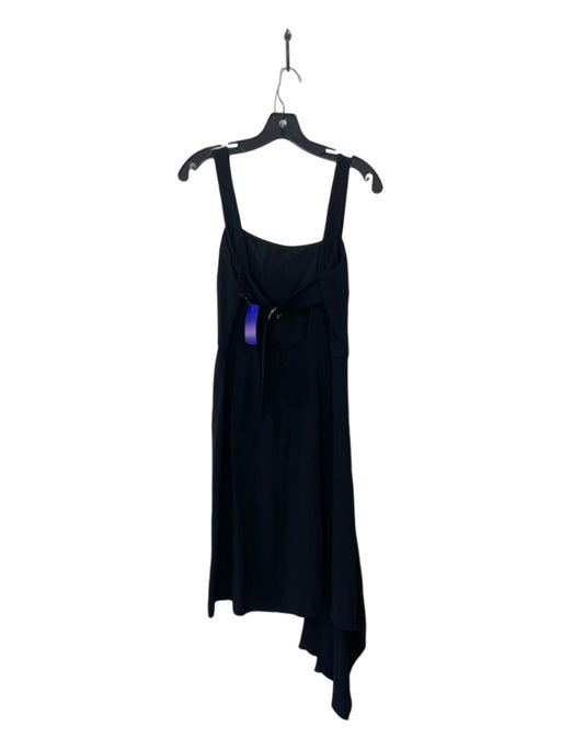 Lewit Size 6 Black Viscose Blend Sleeveless Back Zip Draped Detail Dress Black / 6