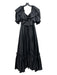 Loveshackfancy Size 2 Black Off Shoulder Pop Over Ruffle Detail Maxi Dress Black / 2