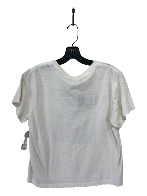 RE/DONE Size M White & Multi Cotton Round Neck Short Sleeve Graphic Top White & Multi / M