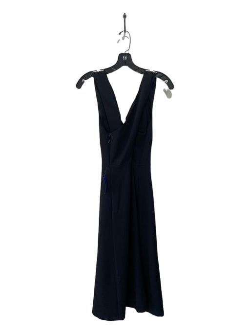 Club Monaco Size 4 Black Polyester Blend Criss Cross Sleeveless V Neck Dress Black / 4