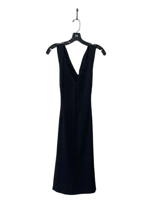 Club Monaco Size 4 Black Polyester Blend Criss Cross Sleeveless V Neck Dress Black / 4