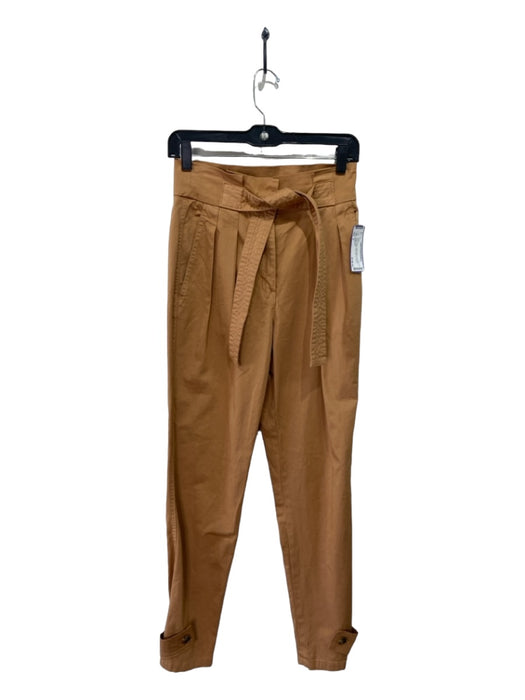 A.L.C. Size 2 Brown Cotton Blend High Rise Jogger Paper Bag Waist Pants Brown / 2