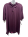 Peter Millar Size XXL Purple & Black Polyester All Over Print Polo Short Sleeve Purple & Black / XXL