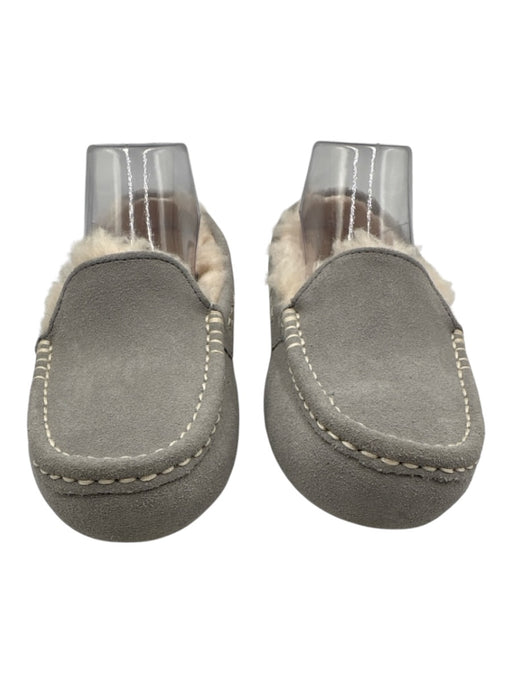 Ugg Shoe Size 6 Gray Suede Faux Fur Loafers Gray / 6