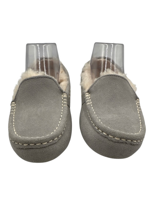 Ugg Shoe Size 6 Gray Suede Faux Fur Loafers Gray / 6
