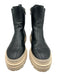 Steven New York Shoe Size 6.5 Black & Beige Leather Side Zip Platform Boots Black & Beige / 6.5