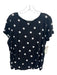 Sezane Size S Black & White Linen Polka Dots Round Neck Short Sleeve T Shirt Top Black & White / S