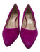 Ferragamo Shoe Size 7.5 Magenta Suede Pointed Toe Kitten Heel Pumps Magenta / 7.5