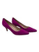 Ferragamo Shoe Size 7.5 Magenta Suede Pointed Toe Kitten Heel Pumps Magenta / 7.5