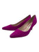 Ferragamo Shoe Size 7.5 Magenta Suede Pointed Toe Kitten Heel Pumps Magenta / 7.5