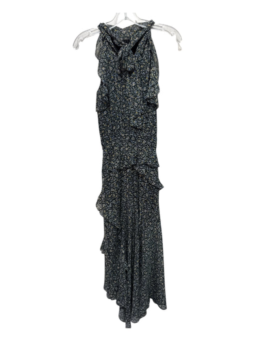 Veronica Beard Size 00 Blue, Green, Yellow Polyester Sleeveless Floral Dress Blue, Green, Yellow / 00