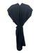 Miranda Bennett Studio Size One Size Black Silk Sleeveless V Neck Belted Dress Black / One Size