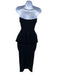 Philosophy Size 4 Black Viscose Blend Ribbed Knit Strapless Built In Bra Dress Black / 4
