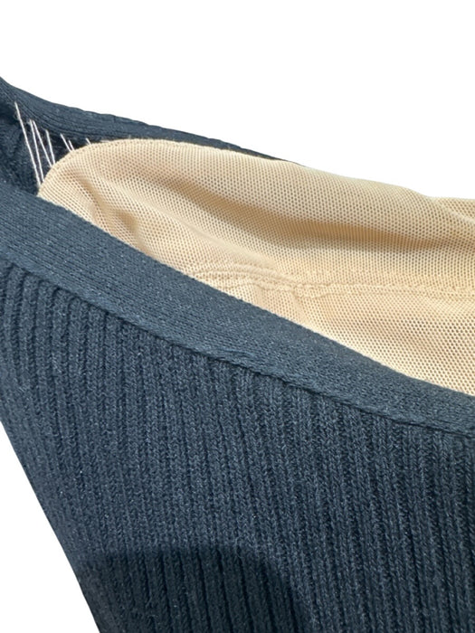 Philosophy Size 4 Black Viscose Blend Ribbed Knit Strapless Built In Bra Dress Black / 4