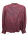 Nili Lotan Size XS Red & Multi Cotton Plaid Long Balloon Sleeve Button Up Top Red & Multi / XS