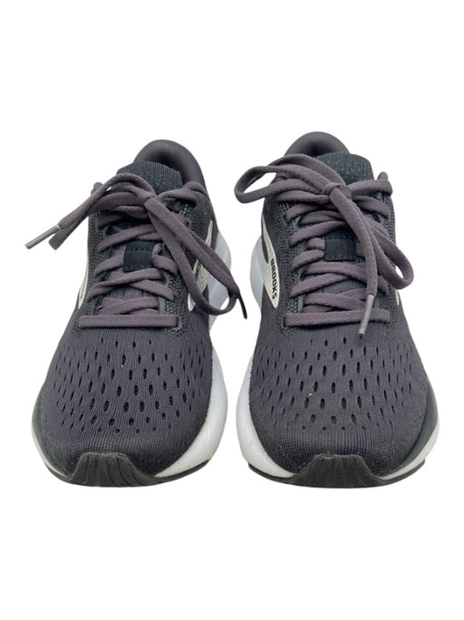 Brooks Shoe Size 6 Gray & White textile upper Perforated Low Top Sneakers Gray & White / 6
