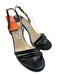 Jimmy Choo Shoe Size 36 Black Leather Upper Croc Embossed Ankle Buckle Sandals Black / 36
