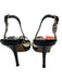 Jimmy Choo Shoe Size 36 Black Leather Upper Croc Embossed Ankle Buckle Sandals Black / 36