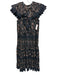 Ulla Johnson Size 0 Black, Yellow, Brown Cotton Pintuck Paisley Lace Trim Dress Black, Yellow, Brown / 0