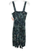 Ulla Johnson Size 0 Blue & Yellow Cotton Pintuck Mixed Print Straps Maxi Dress Blue & Yellow / 0