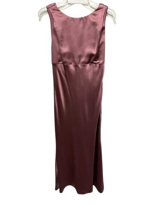 Jay Godfrey Size 4 Mauve Pink Polyester Satin Cowl Back Sleeveless column Gown Mauve Pink / 4