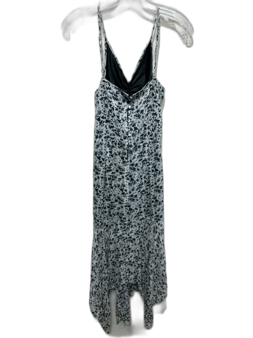 Karina Grimaldi Size XS Black & White Viscose Spaghetti Strap Floral Dress Black & White / XS