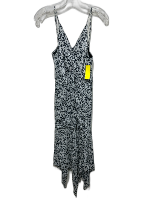 Karina Grimaldi Size XS Black & White Viscose Spaghetti Strap Floral Dress Black & White / XS