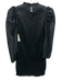 Ulla Johnson Size 2 Black Silk Blend Long Sleeve Shirred Bodice Ruffle Hem Dress Black / 2