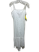 Saks Fifth Ave Size S White Cotton & Linen Spaghetti Strap Shirred Back Dress White / S