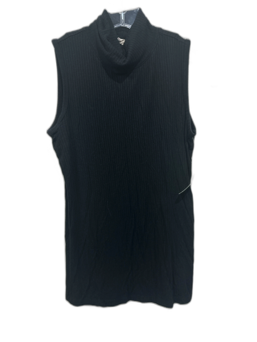 Christian Siriano Size XS Black Modal Blend Ribbed Mock Neck Sleeveless Top Black / XS