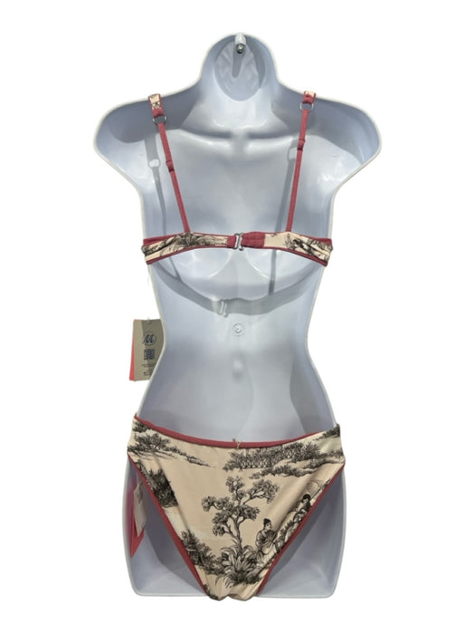 Maaji Size Small Pink & Gold Recycled Polyamide Gold Thread Textured swimwear Pink & Gold / Small