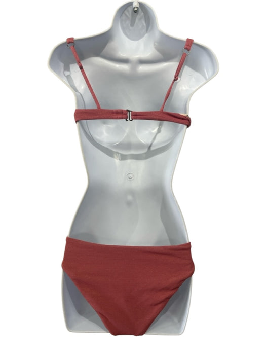 Maaji Size Small Pink & Gold Recycled Polyamide Gold Thread Textured swimwear Pink & Gold / Small