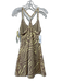 Outdoor Voices Size XS Tan & Yellow Nylon Blend Spaghetti Strap Swirl Dress Tan & Yellow / XS