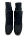 Saint Laurent Shoe Size 35.5 Black Suede Round Toe Stacked Heel Mid Heel Booties Black / 35.5