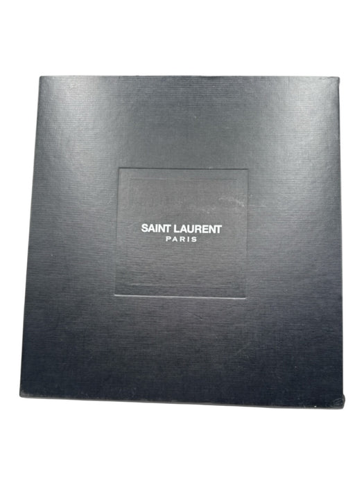 Saint Laurent Shoe Size 35.5 Black Suede Round Toe Stacked Heel Mid Heel Booties Black / 35.5
