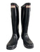 Hunter Shoe Size 37 Black Rubber Round Toe Logo Below Knee Rain Boot Boots Black / 37