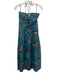 Ulla Johnson Size 0 Teal Blue & Multi Cotton Floral Gathered Pleating Dress Teal Blue & Multi / 0