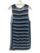 Baum und Pferdgarten Size S Blue, White & Black Cotton Open Knit Striped Dress Blue, White & Black / S