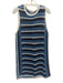 Baum und Pferdgarten Size S Blue, White & Black Cotton Open Knit Striped Dress Blue, White & Black / S