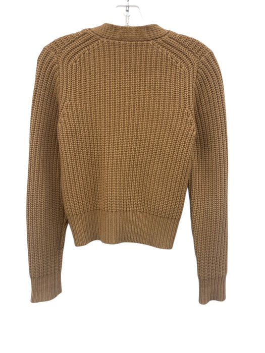 Nili Lotan Size XS Light Brown Cashmere Rib Knit Buttons Cardigan Sweater Light Brown / XS