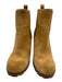 Tory Burch Shoe Size 6 Tan Brown Leather Upper Suede Lug sole Ankle Boots Tan Brown / 6