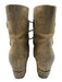 Sorel Shoe Size 6 Olive Green & Black Leather Upper Lace Up Wedge Ankle Boots Olive Green & Black / 6