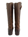 Frye Shoe Size 6 Brown Leather Pull Tabs Round Toe Below the Knee Boots Brown / 6