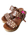 Tory Burch Shoe Size 7 Brown Leather & Cork Double Strap Gold Hardware Shoes Brown / 7